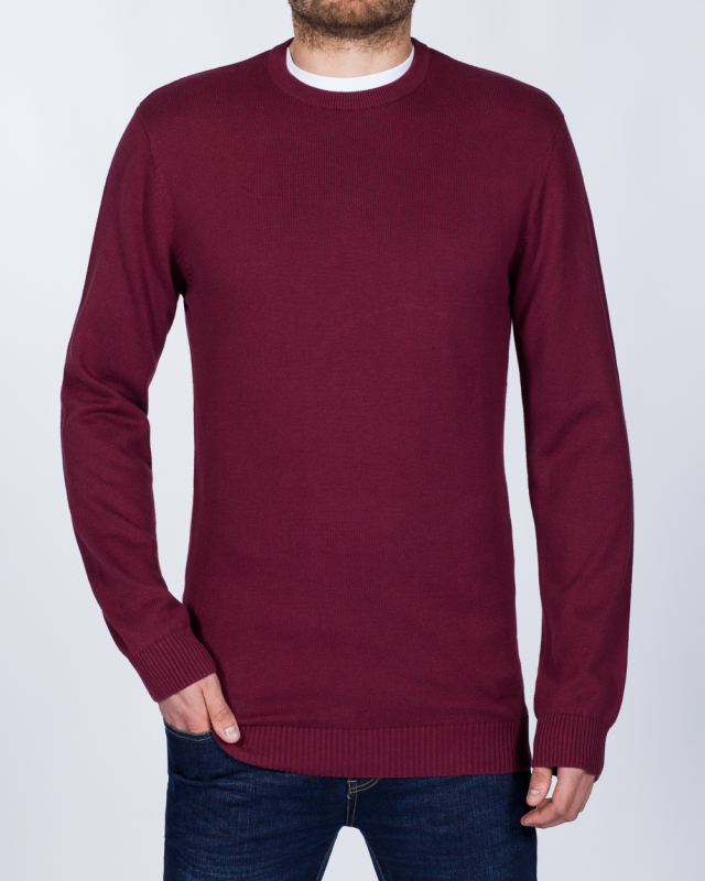2t Cotton Crew Neck Tall Jumper (mulberry)