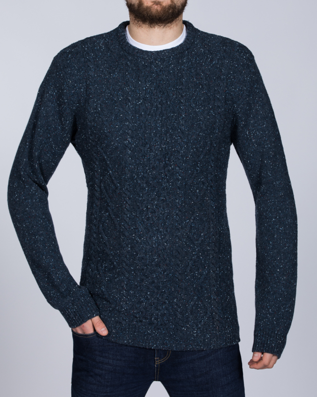 2t Lambswool Cable Knit Tall Jumper (indigo)