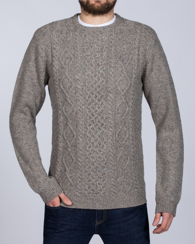2t Lambswool Cable Knit Tall Jumper (stone)