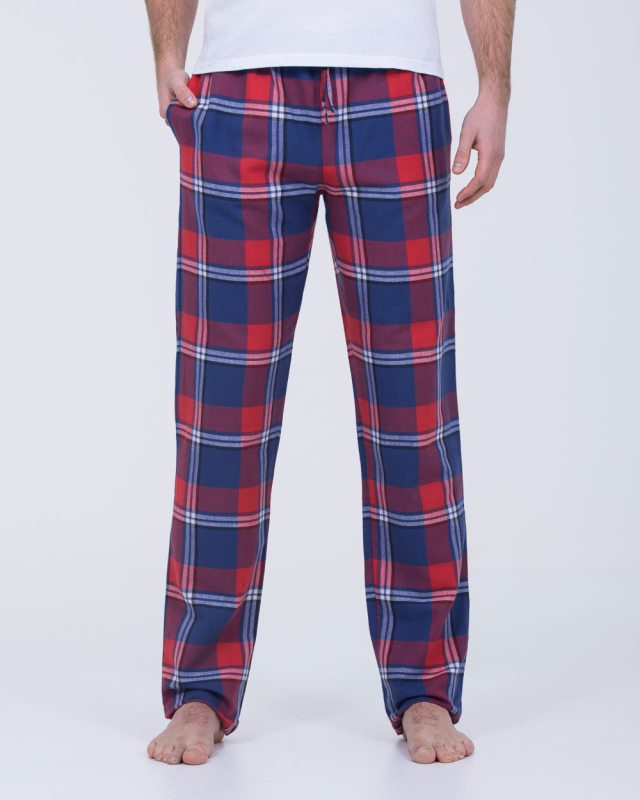 2t Benny Tall Regular Fit Pyjama Bottoms (red/blue)