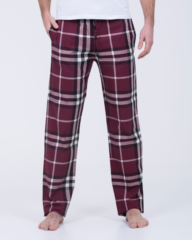 2t Benny Tall Regular Fit Pyjama Bottoms (red check)