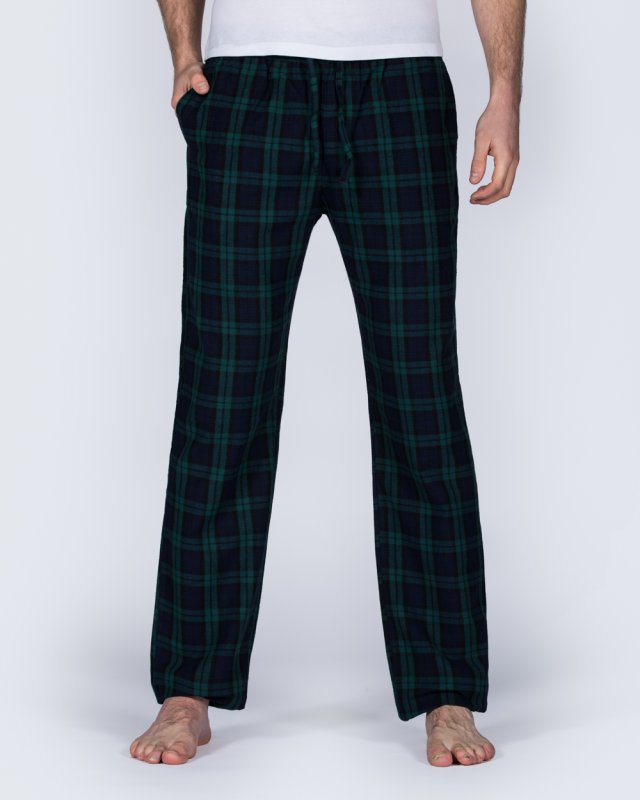 2t Tall Regular Fit Pyjama Bottoms (green pattern)