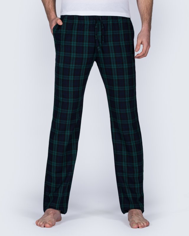2t Tall Slim Fit Pyjama Bottoms (green pattern)