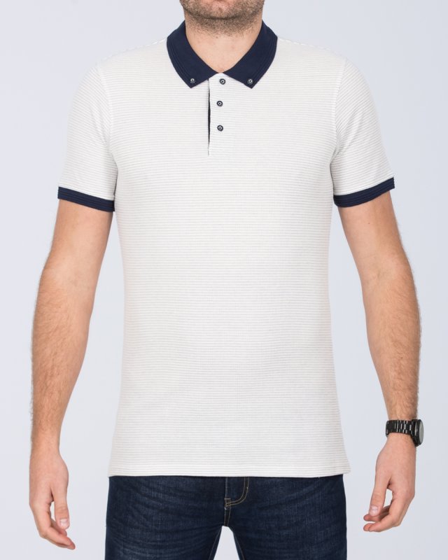 2t Finner Slim Fit Tall Polo Shirt (off white)