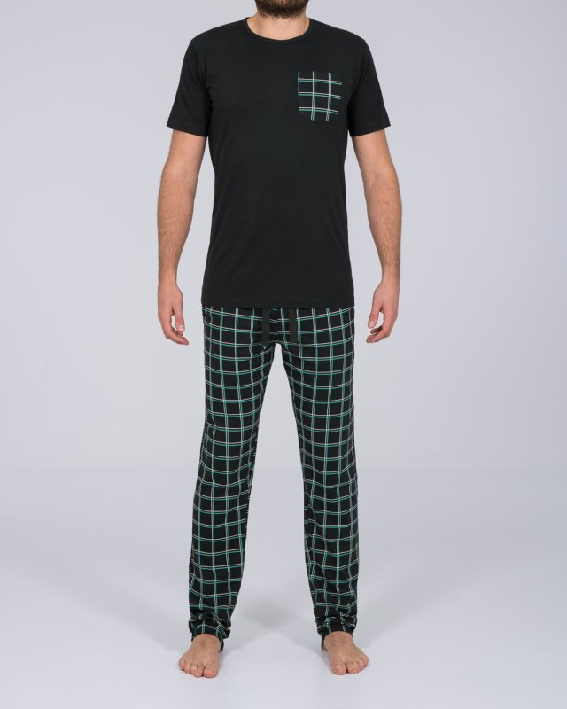 2t Jimmy Tall Mens Pyjama Set (teal check)