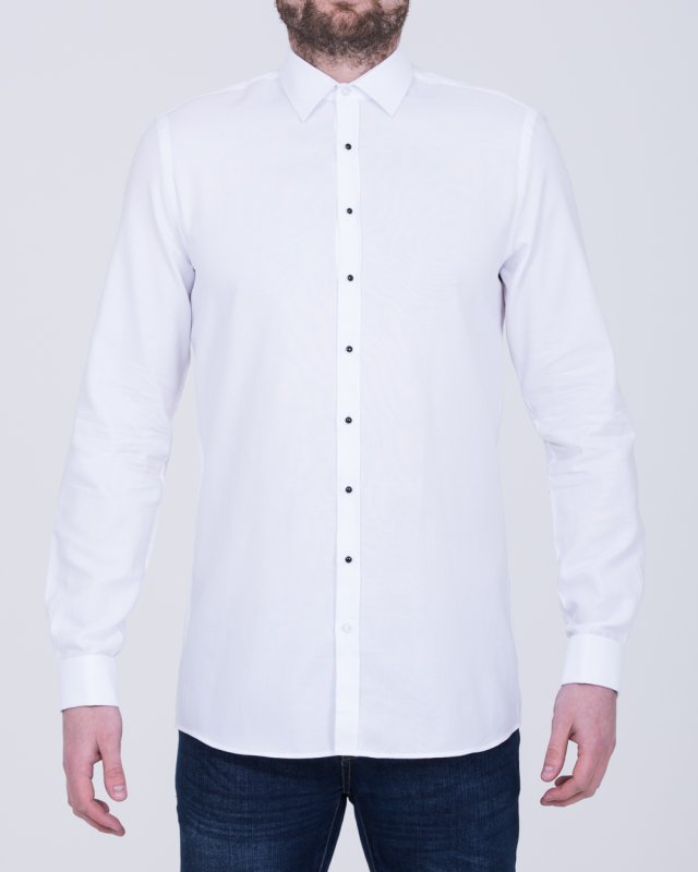 2t Dominic Slim Fit Double Cuff Tall Shirt (white)