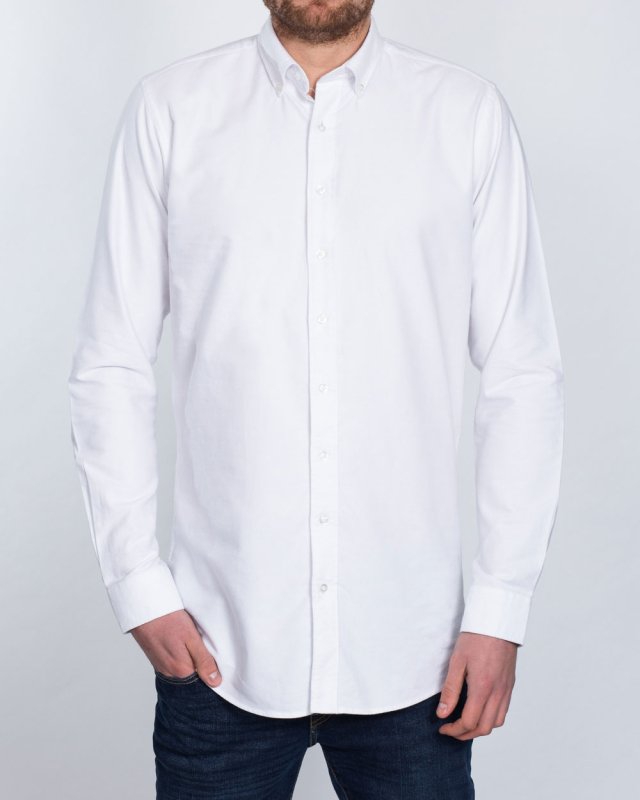 2t Oxford Slim Fit Long Sleeve Tall Shirt (white)