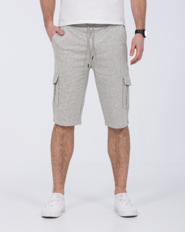 2t Freddy Tall Cargo Sweat Shorts (heather grey)