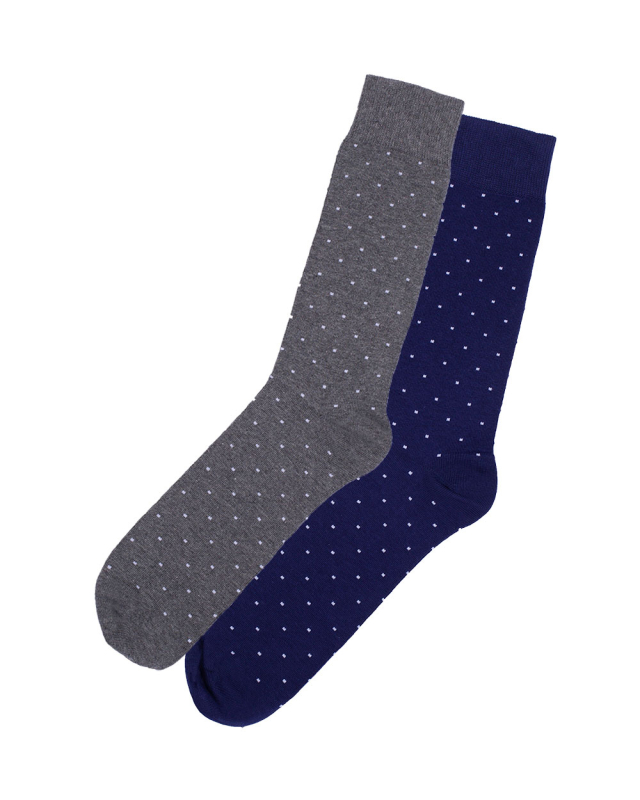 2t Patterned Socks 2 Pairs (mixed dots)