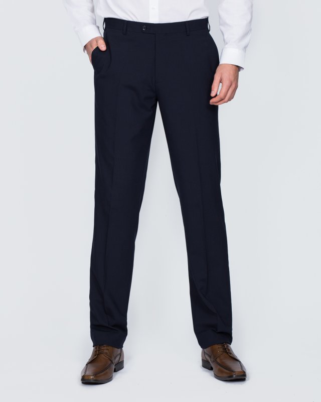 NEW trousers 36" waist Long leg mens dark Navy blue almost black work NHS 