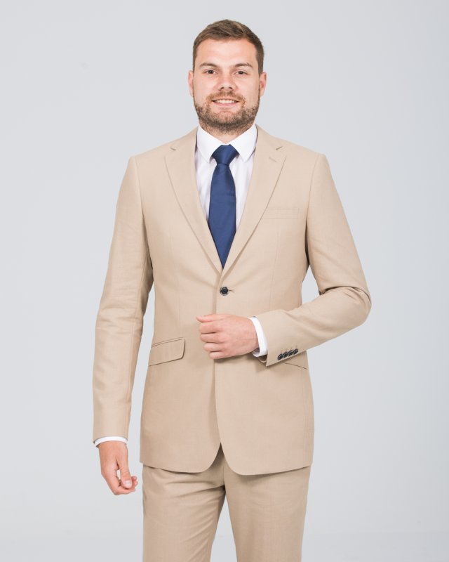 Skopes Tuscany Slim Fit Tall Linen Blend Suit (stone)