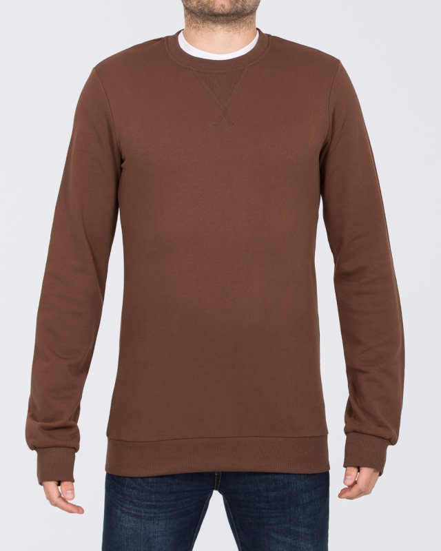 2t Alvin Slim Fit Tall Sweatshirt (brown)