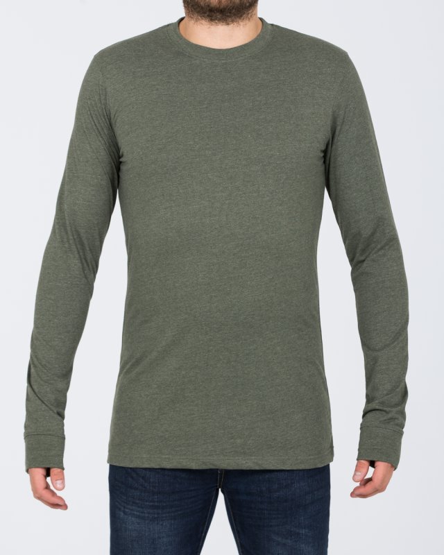2t Samuel Long Sleeve Tall T-Shirt (khaki marl)