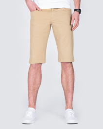 Ed Baxter Slim Fit Stretch Chino Shorts (beige) | 2tall.com