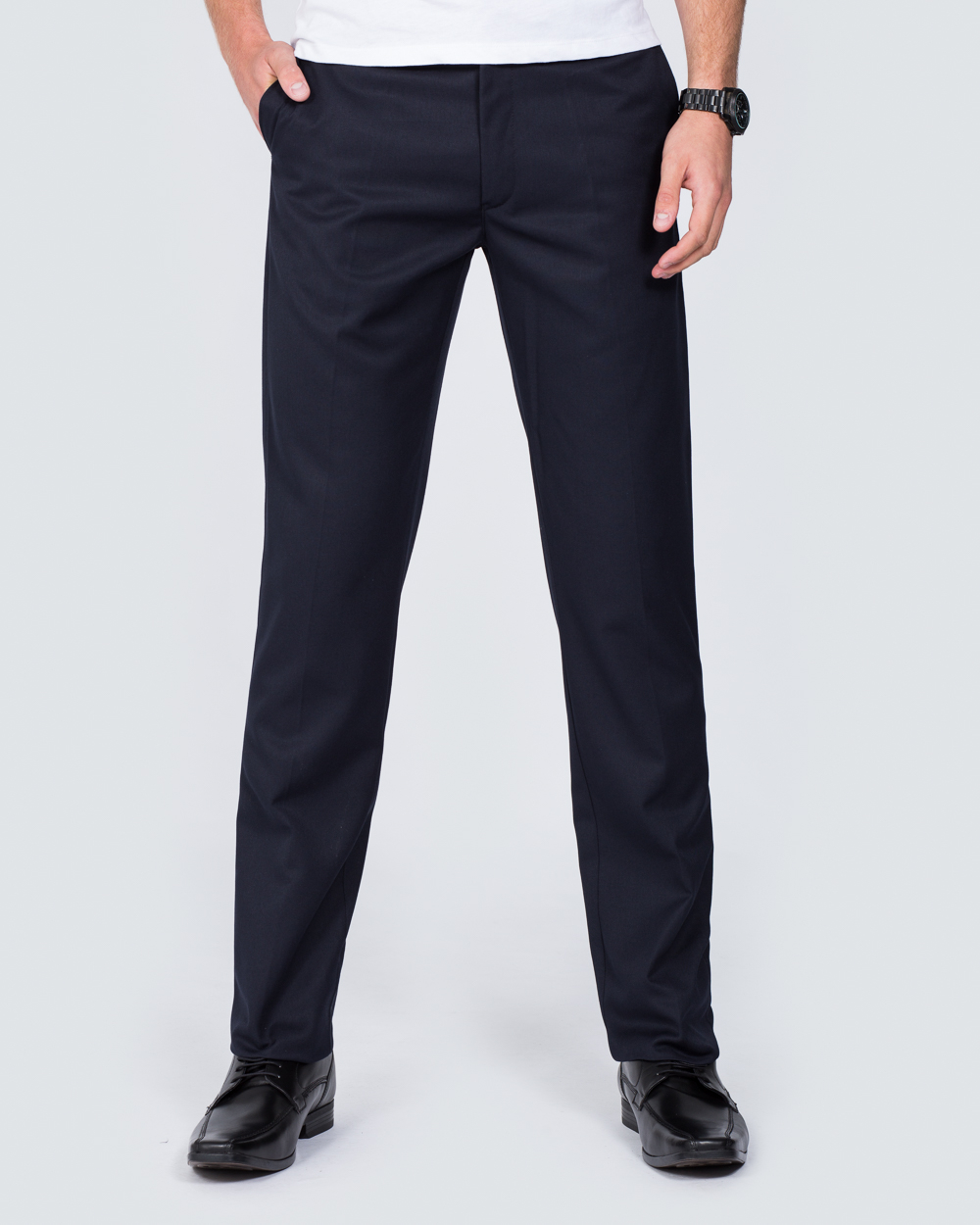 Carabou Essentials Tall Trousers (navy) | Extra Tall Mens Clothing