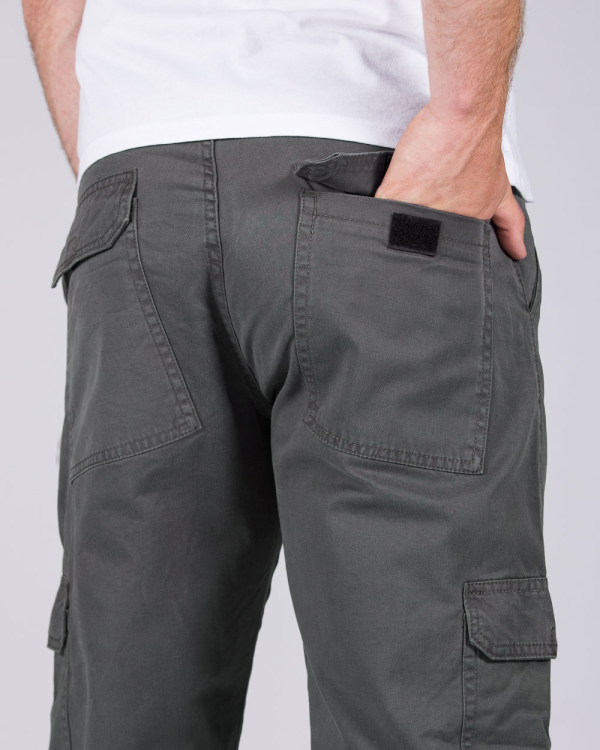 2t Dylan Slim Fit Tall Cargo Trousers (dark grey) | 2tall.com