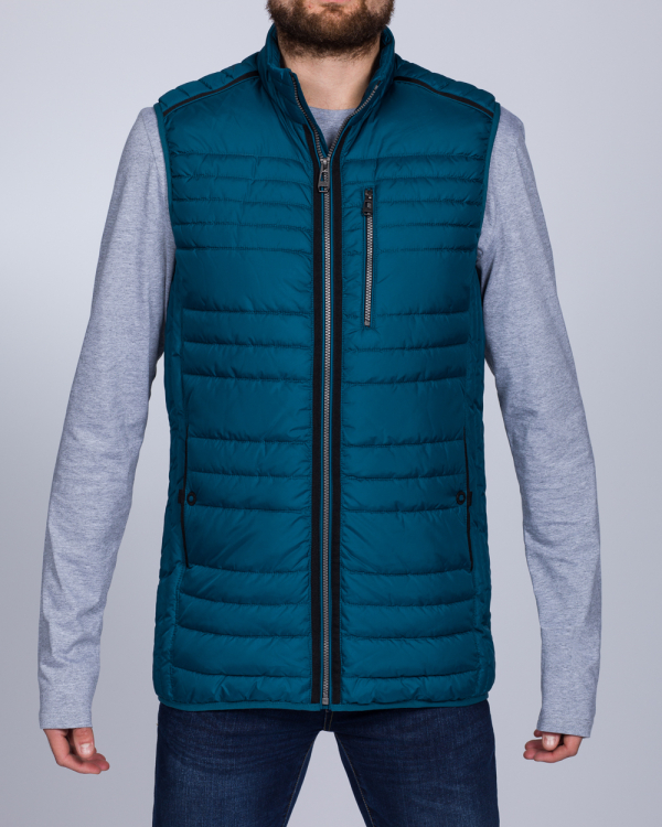 Cabano Tall Quilted Gilet (turquoise) | 2tall.com