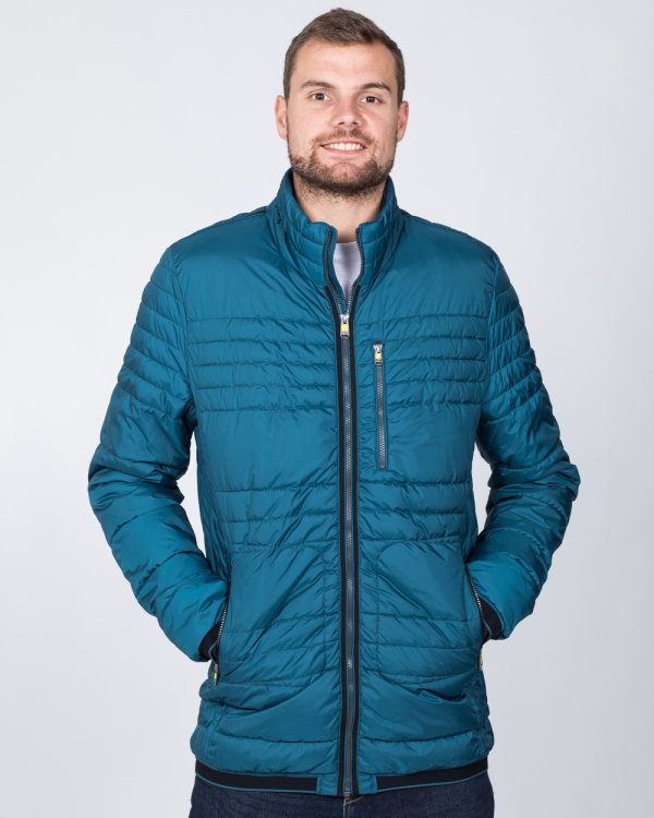 Cabano Tall Lightweight Quilted Jacket (teal) | Extra Tall Mens Clothing