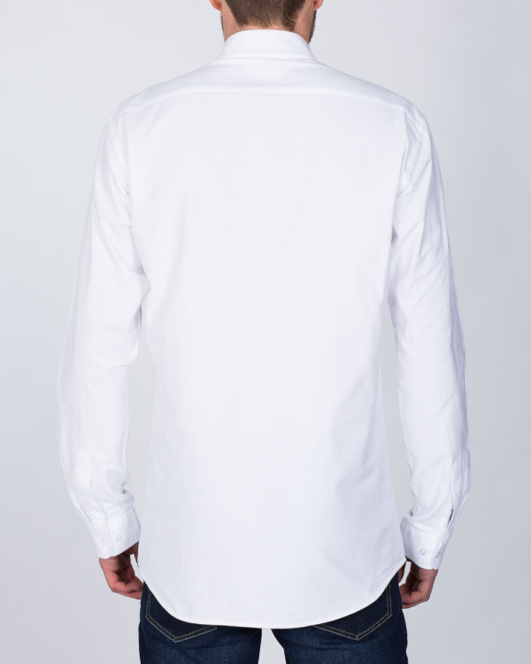 2t Oxford Regular Fit Long Sleeve Tall Shirt (white) | 2tall.com