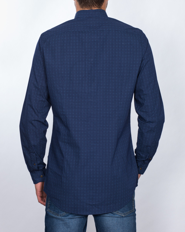 Double Two Slim Fit Tall Shirt (navy) | 2tall.com