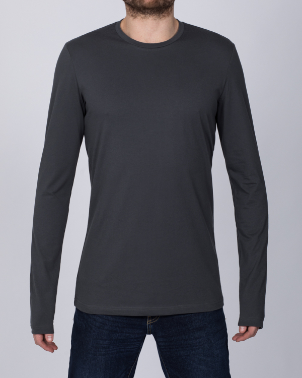 2t Tall Long Sleeve T-Shirt (dark grey) | 2tall.com