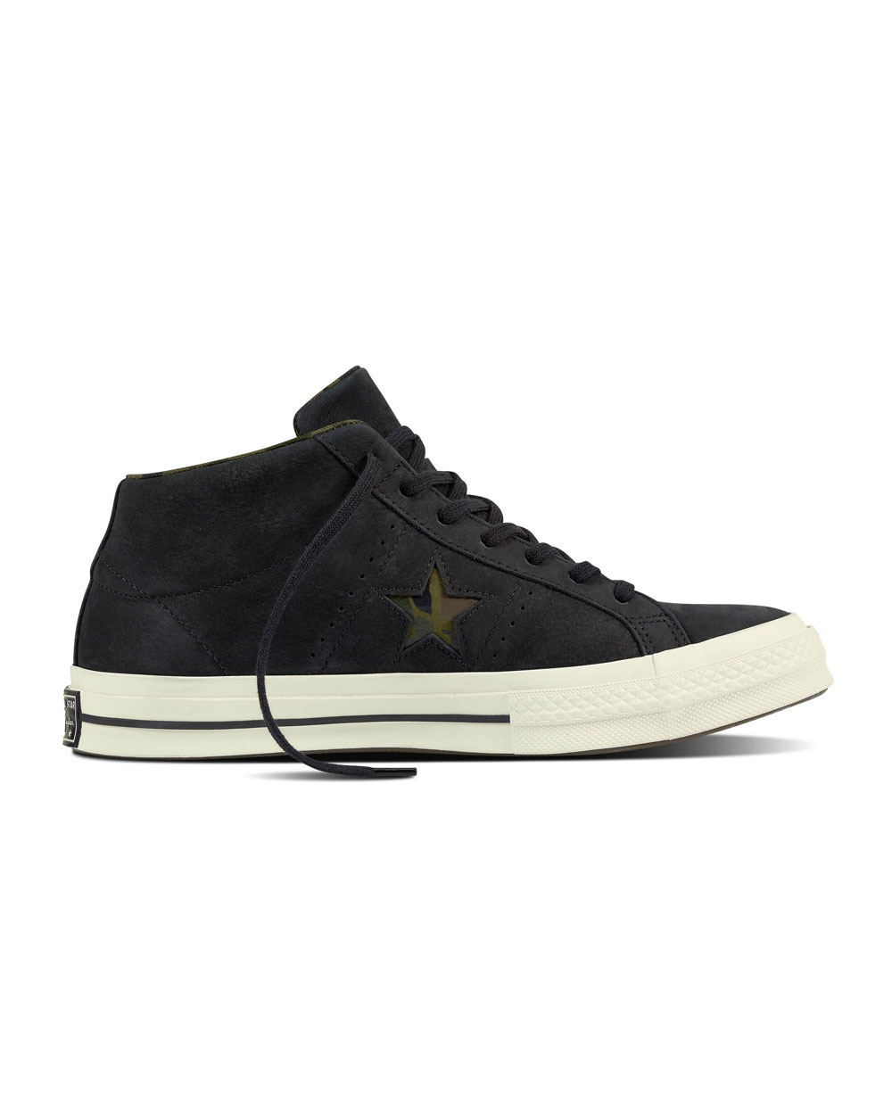 Converse One Star Mid Leather (black/egret/herbal)