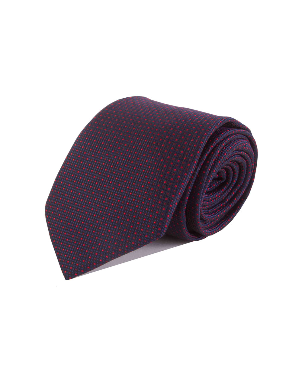 Double Two Extra Long Patterned Tie (navy red)