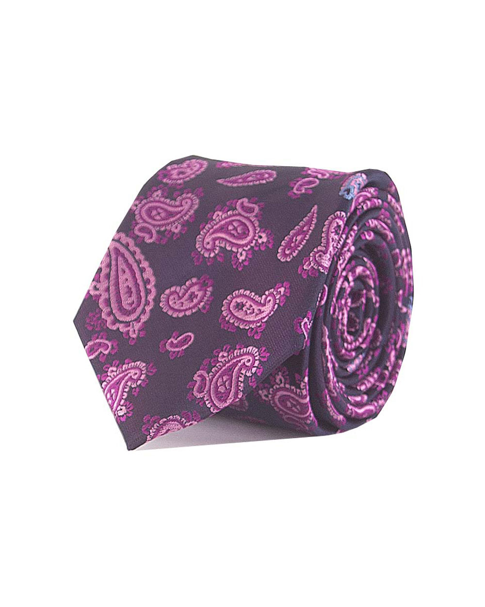 Double Two Extra Long Paisley Tie (purple)