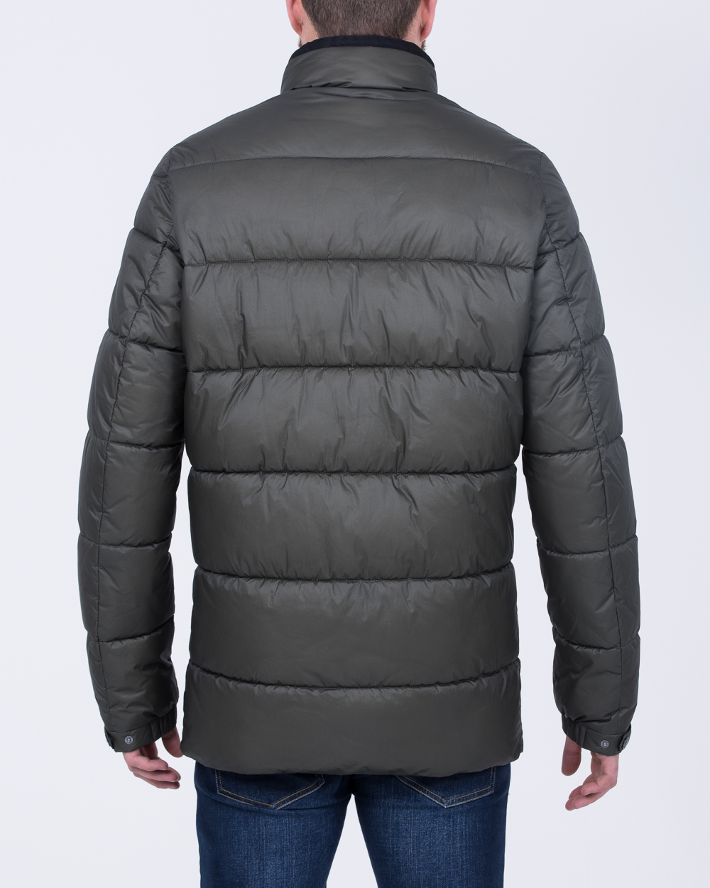 Cabano Tall Hoodless Puffer Jacket (olive) | 2tall.com