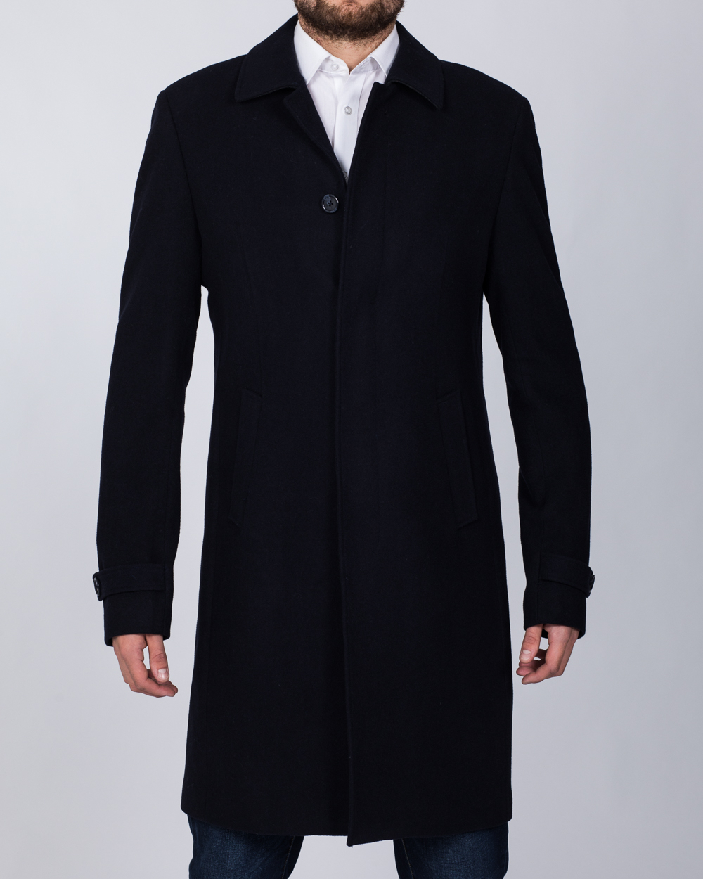 Skopes Hendon Overcoat (navy) | Extra Tall Mens Clothing