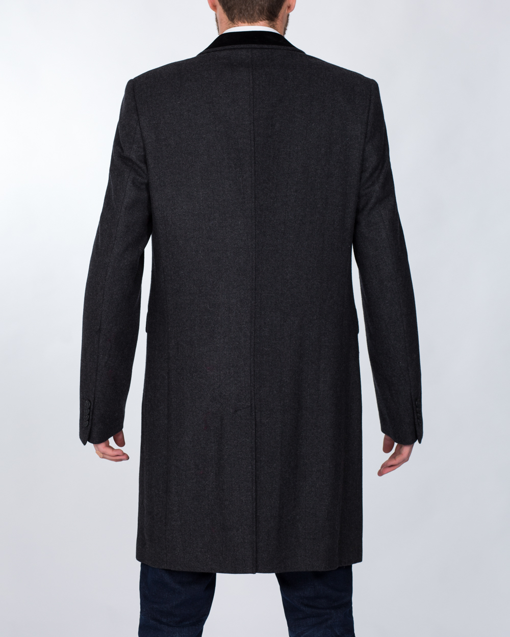 Skopes Newgate Overcoat (charcoal) | Extra Tall Mens Clothing