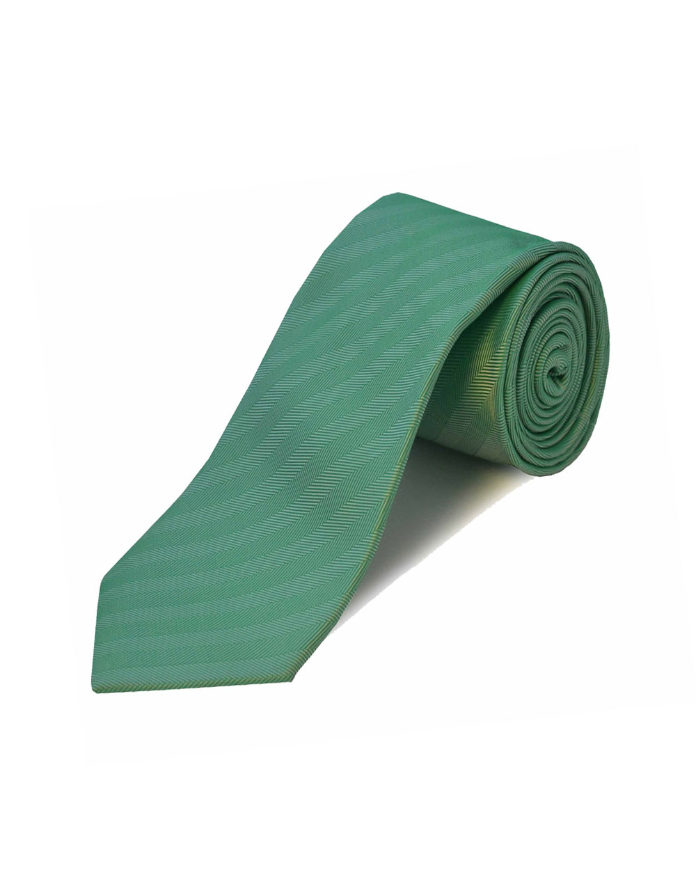 Double Two Extra Long Herringbone Tie (green)
