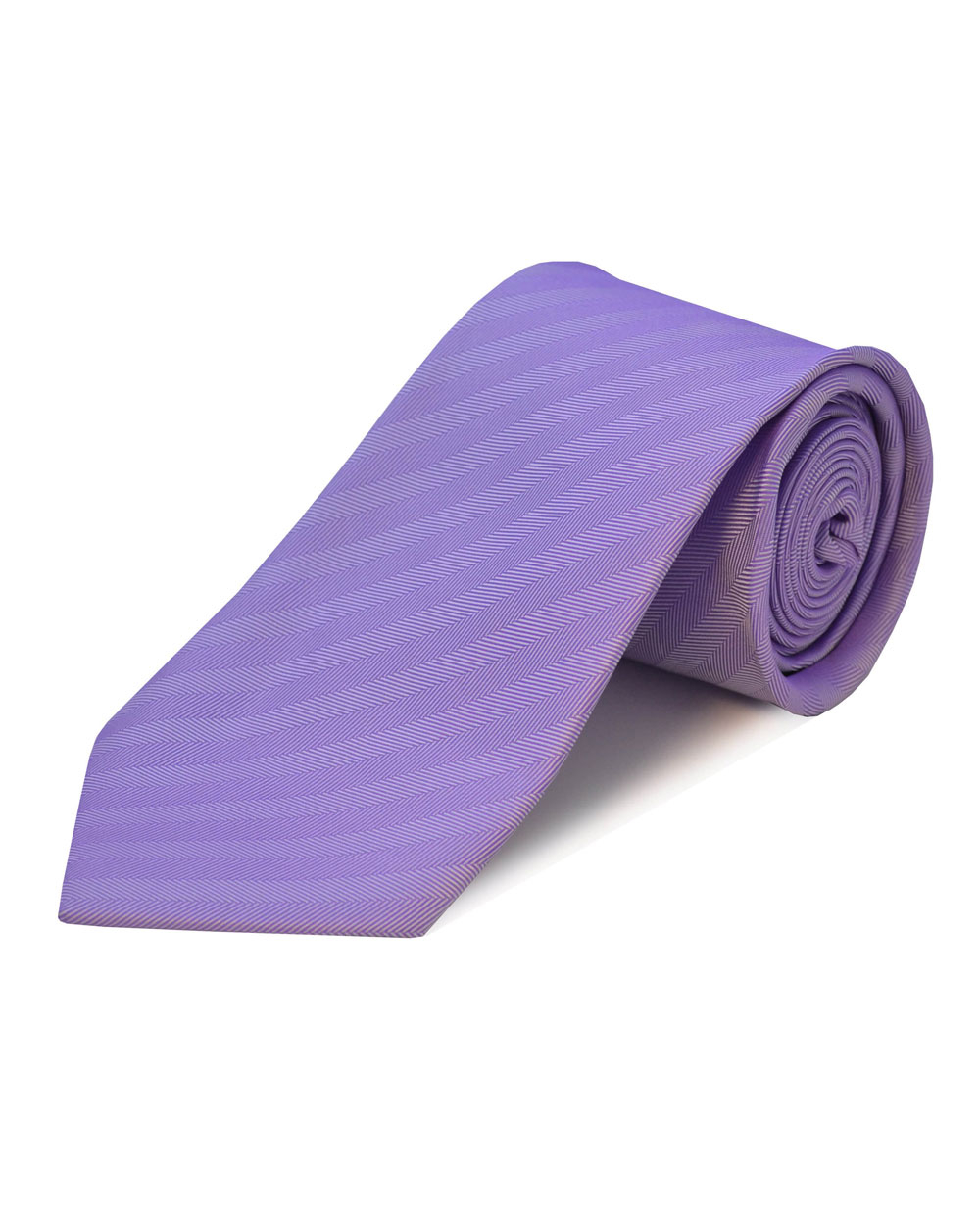 Double Two Extra Long Herringbone Tie (lilac)