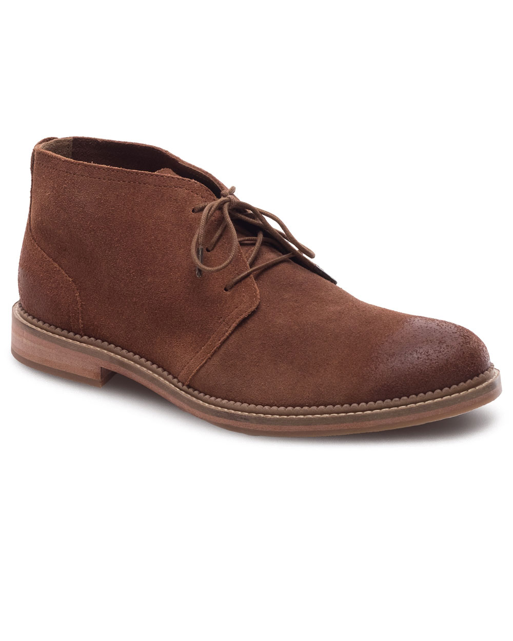 J Shoes Monarch Suede Leather Chukka (brandy)
