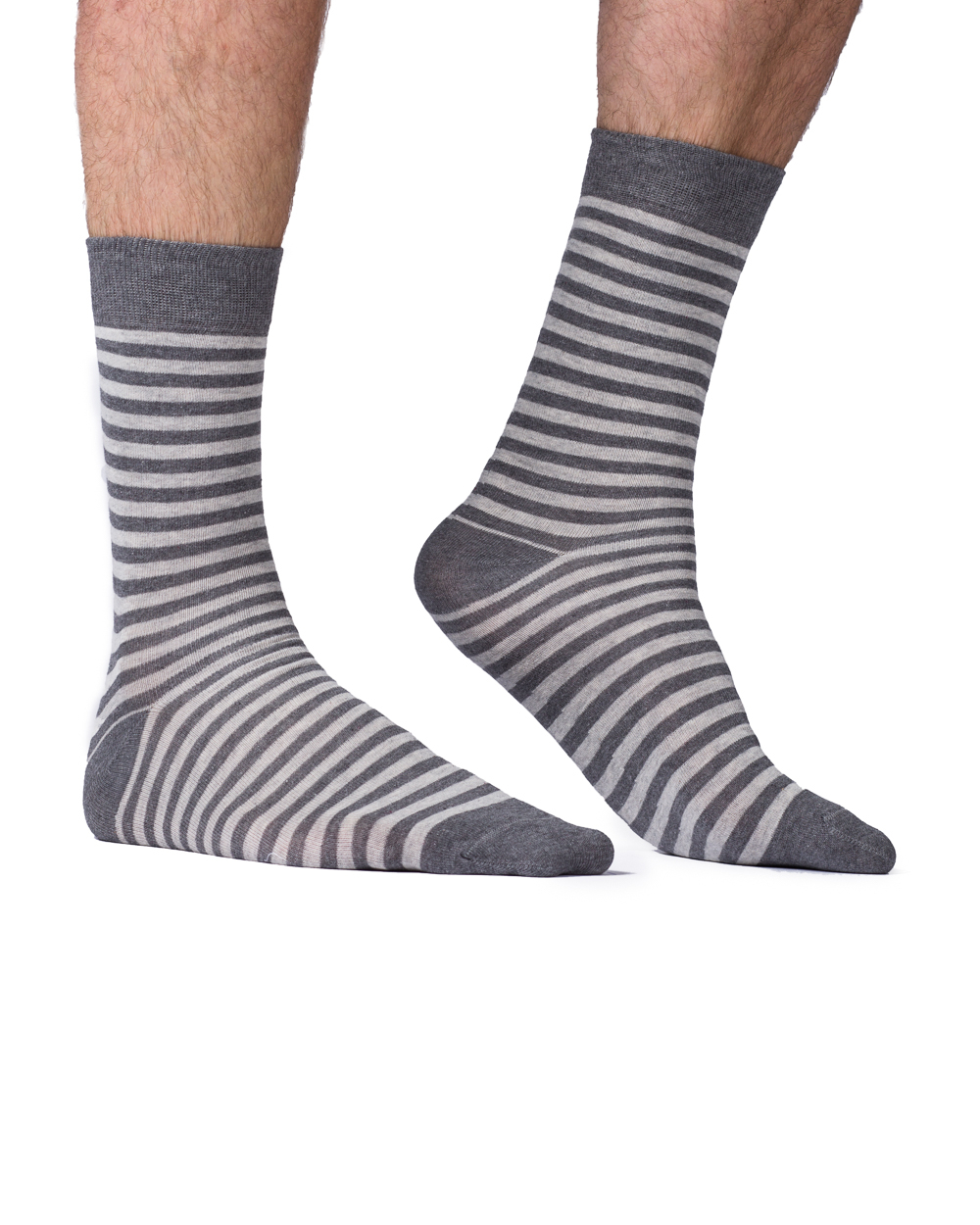 2t Striped Socks 2 Pairs (grey) | 2tall.com