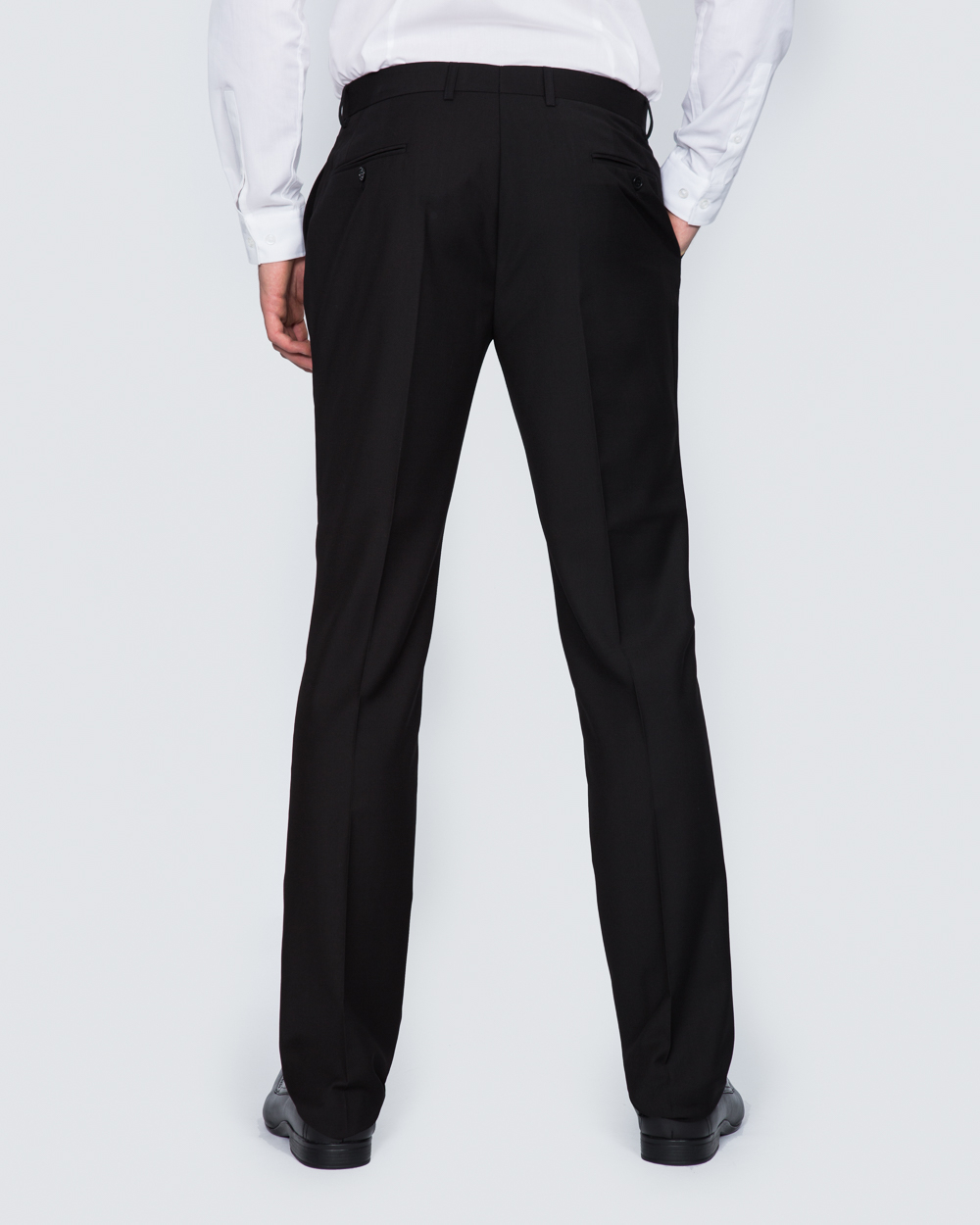 Skopes Slim Fit Superfine Twill Trousers (black) | 2tall.com