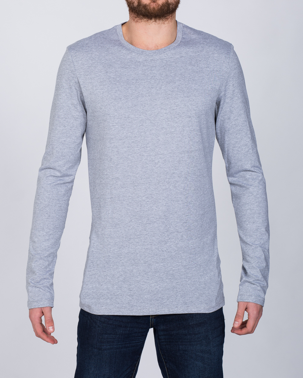 2t Tall Long Sleeve T-Shirt (heather grey) | 2tall.com
