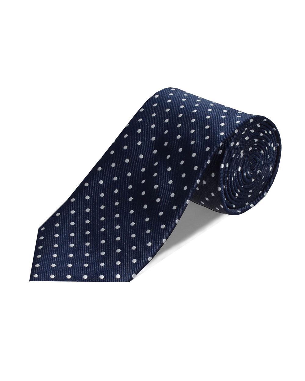 Double Two Extra Long Patterned Tie (navy/white)