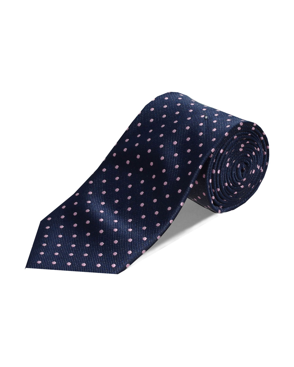 Double Two Extra Long Patterned Tie (navy/pink)