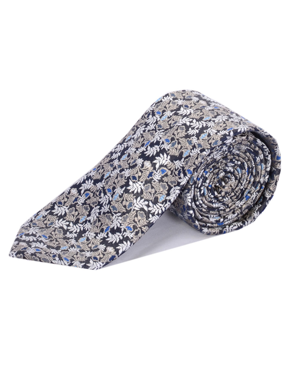 Double Two Extra Long Patterned Tie (beige)