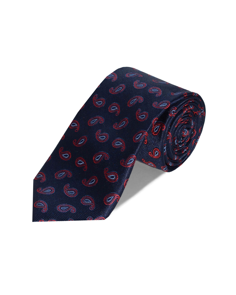 Double Two Extra Long Paisley Tie (red)