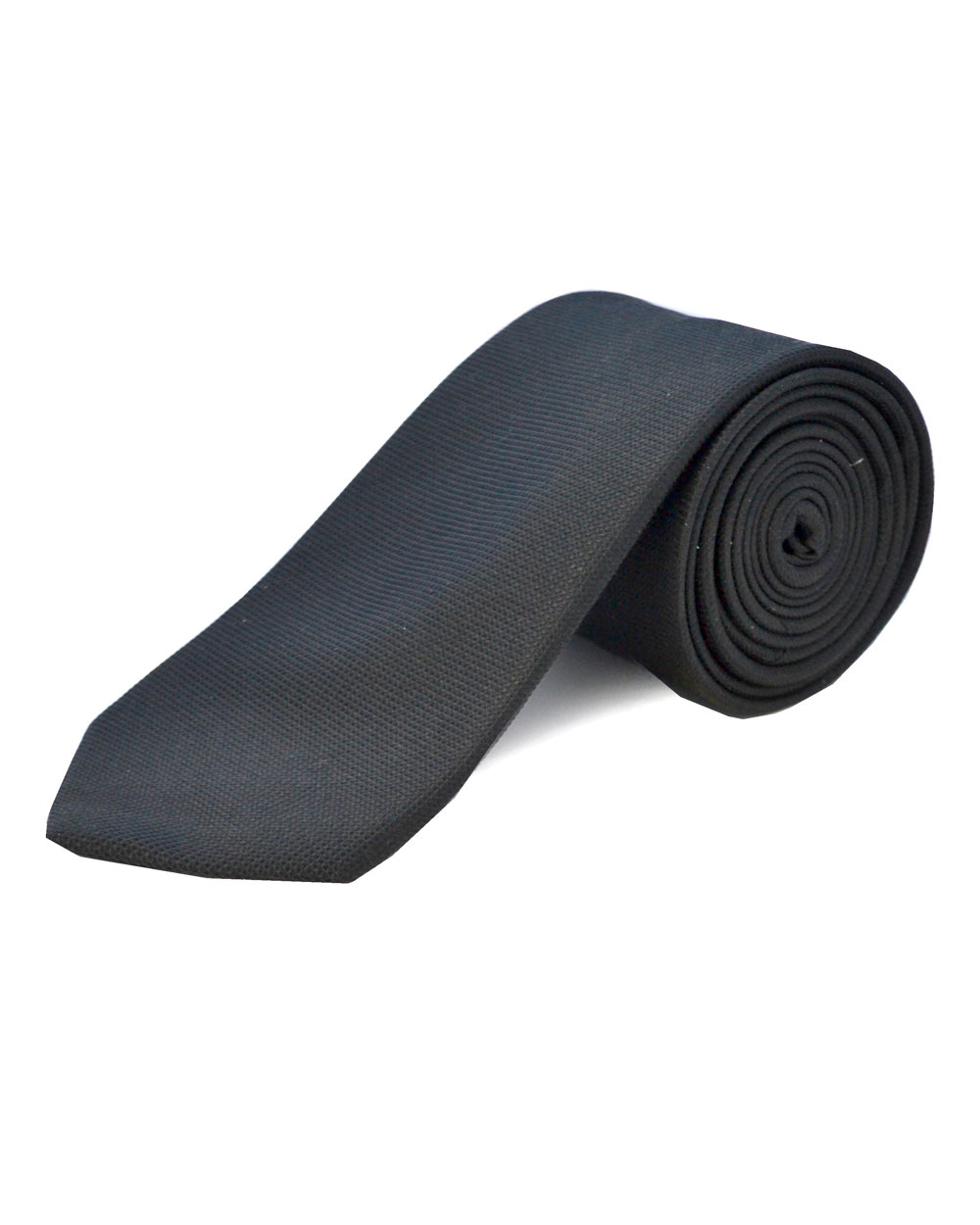 Double Two Silk Extra Long Tie (black)
