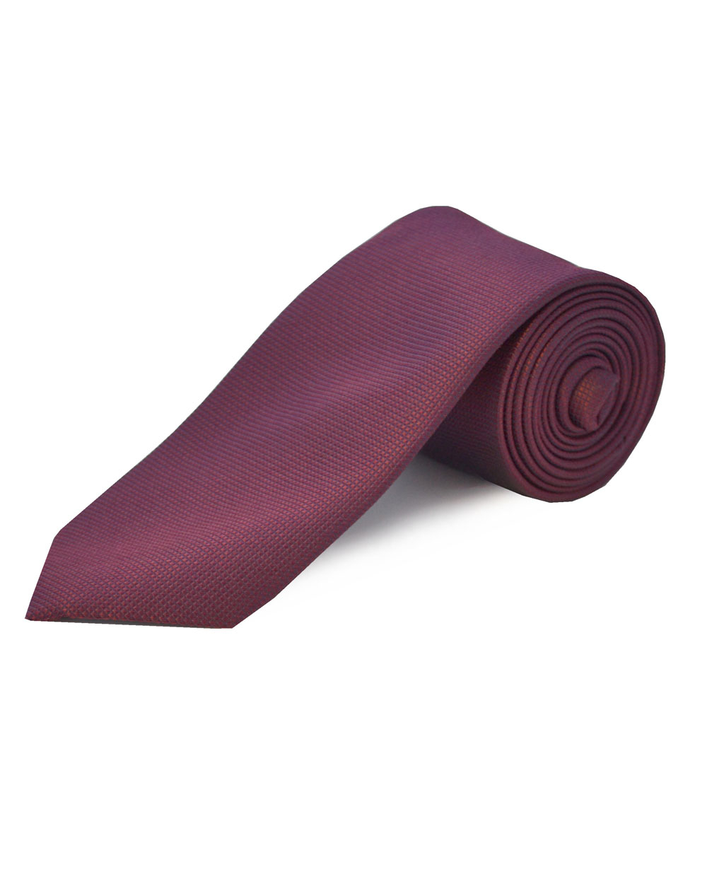 Double Two Silk Extra Long Tie (wine)
