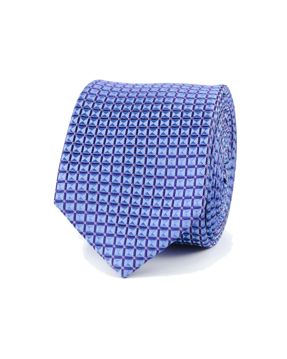 Double Two Silk Extra Long Patterned Tie (lilac)