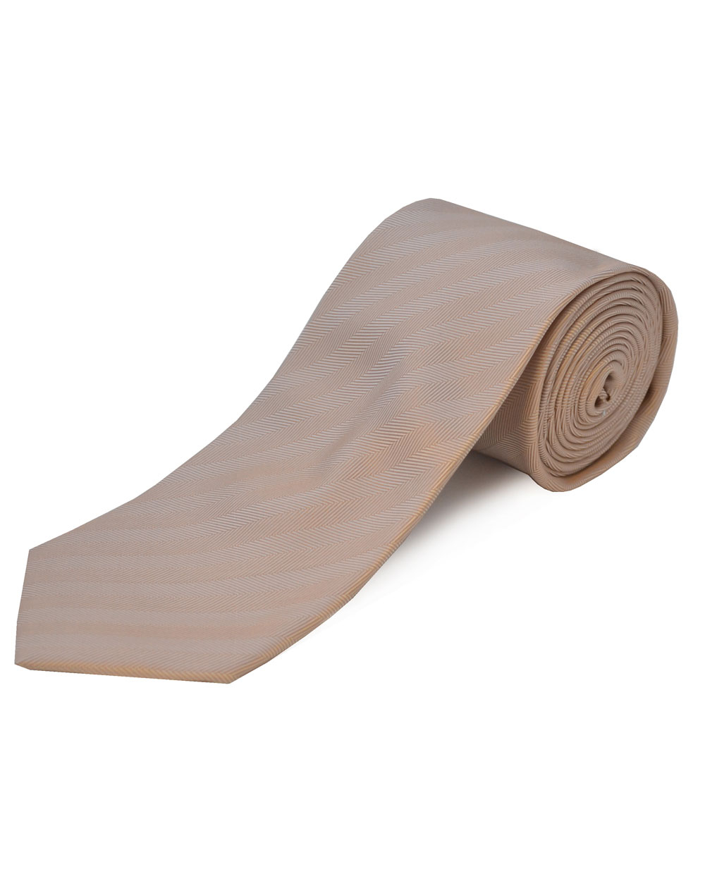 Double Two Extra Long Herringbone Tie (fawn)