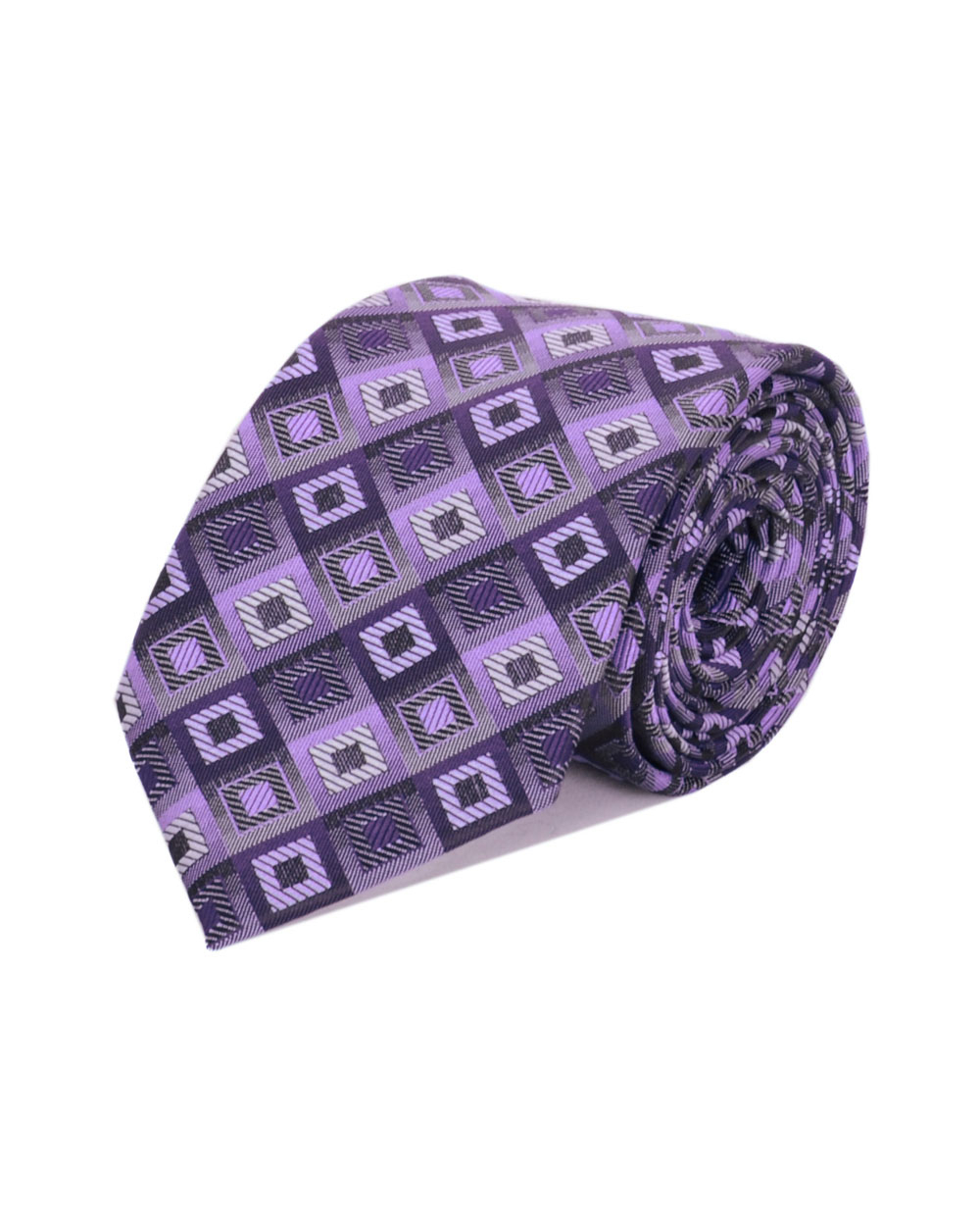 Double Two Extra Long Squared Tie (lilac)