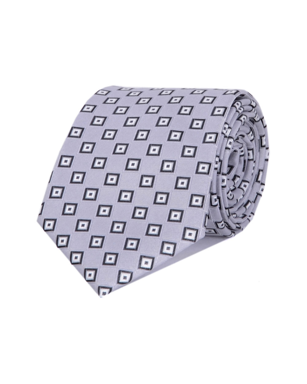 Double Two Extra Long Squared Tie (black/white)